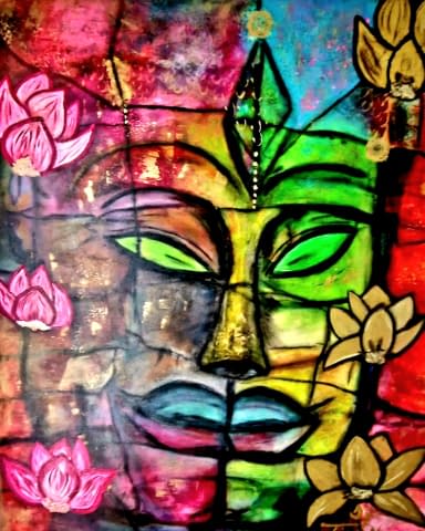 Image 1 of the artwork "Inspired Buddha" by Art by Tina N. on art24