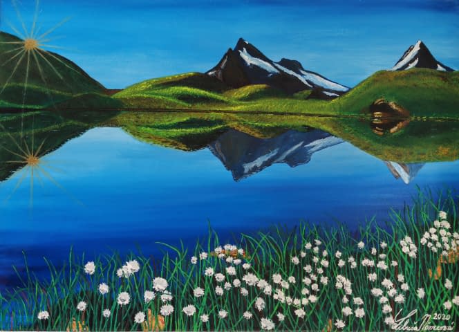 Bild 1 des Kunstwerks "Bachalpsee –  Berner Oberland, Schweiz" von Libuša Němcová auf art24