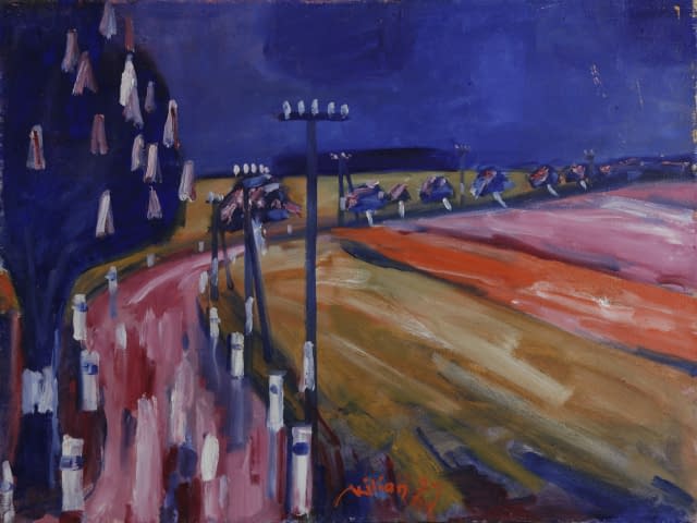 Bild 1 des Kunstwerks "Landstrasse bei Nacht" von Josef Kilián auf art24