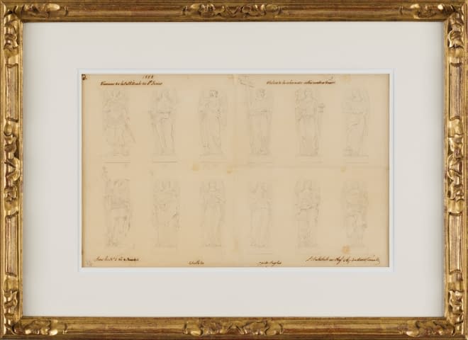 Image 1 of the artwork "Studie der Engel-Skulpturen der Kuppel der Isaakskathedrale" by Henri Louis Auguste Ricard de Montferrand on art24