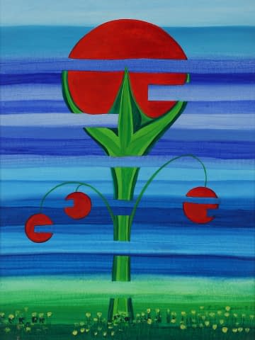 Bild 1 des Kunstwerks "Rote Blume" von Edith Irving-Sommer auf art24