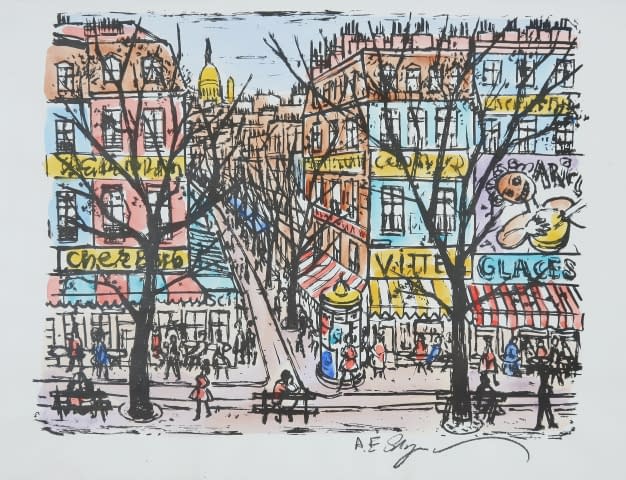 Image 1 of the artwork "Viale a Montmartre" by Prof. Arnulf Erich Stegmann on art24