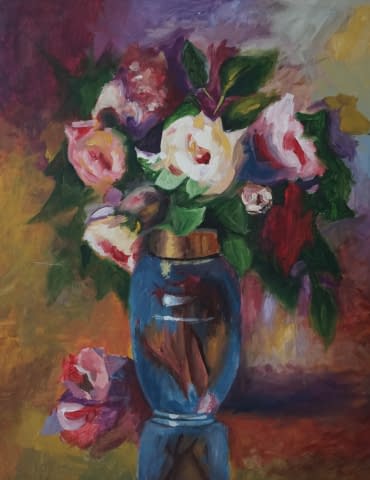 Image 1 de l'œuvre "A Vase of Flowers" par Ahmed Saleh sur art24