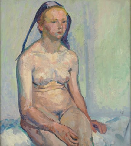 Image 2 of the artwork "Sitzender Mädchenakt" by Cuno Amiet on art24