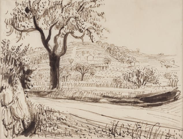 Bild 2 des Kunstwerks "Hügellandschaft mit Baum" von Ignaz Epper auf art24