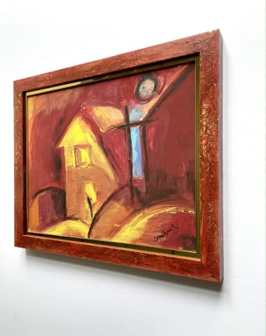 Bild 2 des Kunstwerks "Piros ház holdfényben/ Rotes Haus im Mondlicht" von Katalin Szabadi auf art24