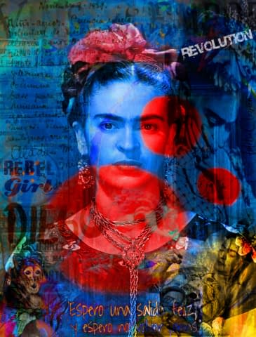 Bild 1 des Kunstwerks "Frida Kahlo La Revolutionnaire" von Adelia Clavien auf art24