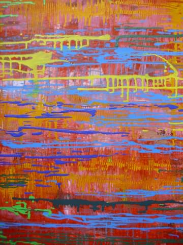 Image 3 of the artwork "Landschaft abstrakt - rot" by Ebba Sakel on art24