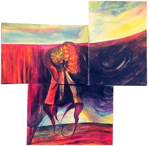 Bild 1 des Kunstwerks "The elephant standing on red silk ribbons" von Artem Zaretskov auf art24