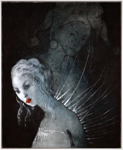 Image 1 of the artwork "Bildnis einer Dame mit Narr" by Jesús Nodarse Valdés on art24