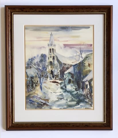 Bild 1 des Kunstwerks "Téli utcarészlet/ Winterliche Straßenszene" von Tibor Gáspárdy auf art24