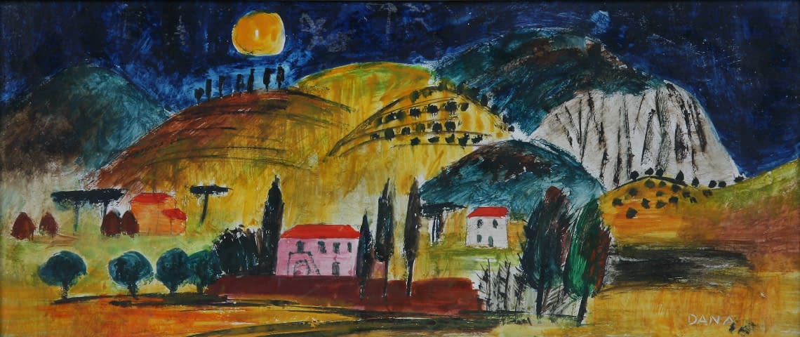 Bild 2 des Kunstwerks "Krajina u Luccy (dt. Landschaft von Lucca)" von Dana Hlobilová auf art24