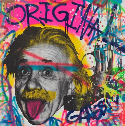 Image 1 of the artwork "Einstein Original Gangster" by Shane Bowden on art24