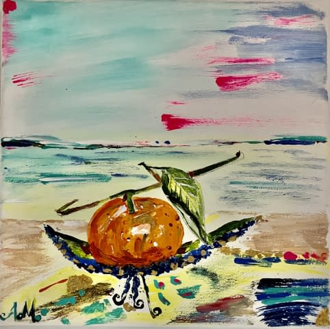 Image 1 of the artwork "Originalgemälde: „Clementine in the light“ von Annette Matzelle" by Annette Irma Matzelle (AM) on art24