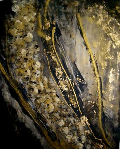 Image 1 of the artwork "Black meets Gold II" by Art by Tina N. on art24