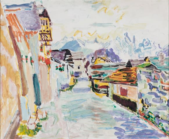 Bild 2 des Kunstwerks "Dorf im Gebirge" von Willy Röthlisberger auf art24