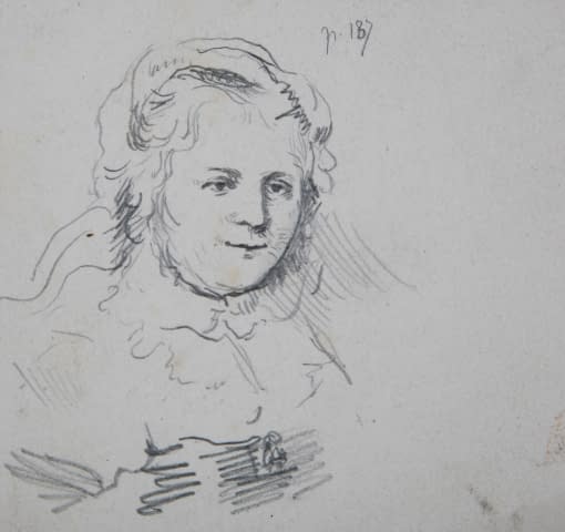 Image 1 of the artwork "Portraitstudie einer Frau" by Arthur Joseph Guéniot on art24