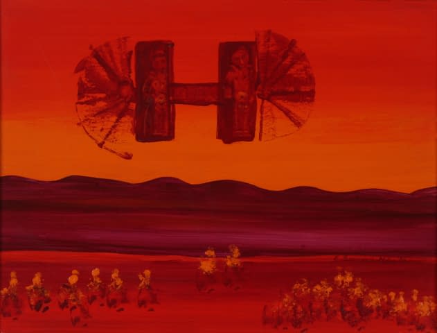 Image 1 of the artwork "Verheiratetes Paar beachtet tanzende Hyazinthen" by Edith Irving-Sommer on art24