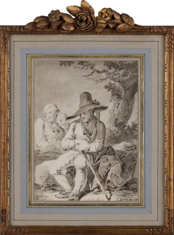 Image 4 of the artwork "Wanderer bei der Rast" by Tiberius Dominikus Wocher on art24