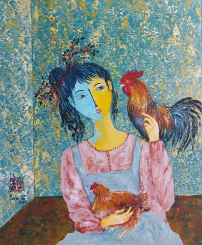 Image 1 of the artwork "Olga à la ferme" by Ève Grenet on art24