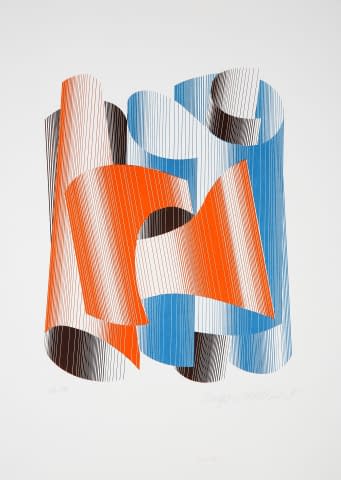 Image 1 of the artwork "Kompozice M (gelb + blau) / Komposition M (22/50)" by Eugen Weidlich on art24