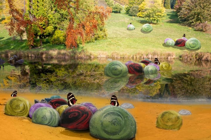 Image 1 de l'œuvre "Une vue de larboretum d’Aubonne (Sicht auf das Arboretum von Aubonne)" par José Gaggio sur art24