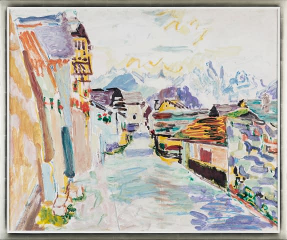 Bild 1 des Kunstwerks "Dorf im Gebirge" von Willy Röthlisberger auf art24