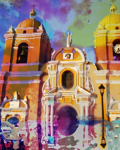 Image 1 of the artwork "Cathedrale Placa de Armas, Trujillo" by Josef H. Neumann on art24