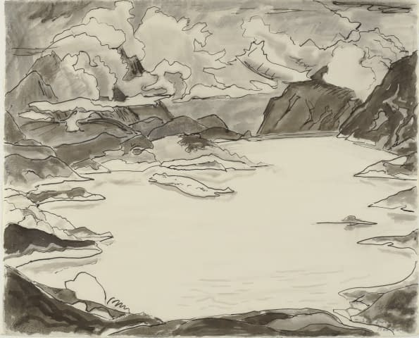 Bild 2 des Kunstwerks "See zwischen Bergen" von Erich Heckel auf art24