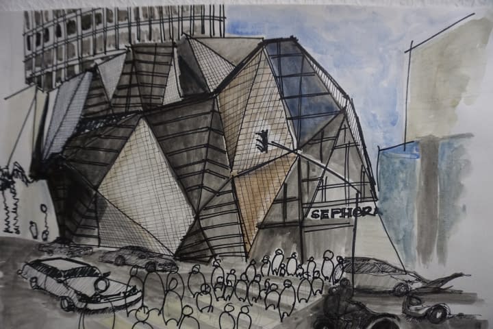 Image 3 de l'œuvre "Urbanism and cities sketches" par Ahmed Saleh sur art24