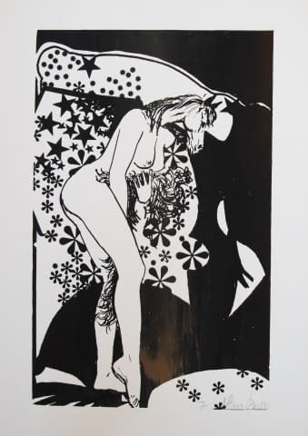 Image 1 of the artwork "Frauenakt mit Blumen und Pferdekopf" by Hans Binz on art24