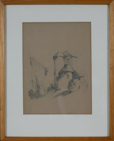 Image 1 of the artwork "Studie zu einer Burg auf Felsplateau" by Alexandre Calame on art24