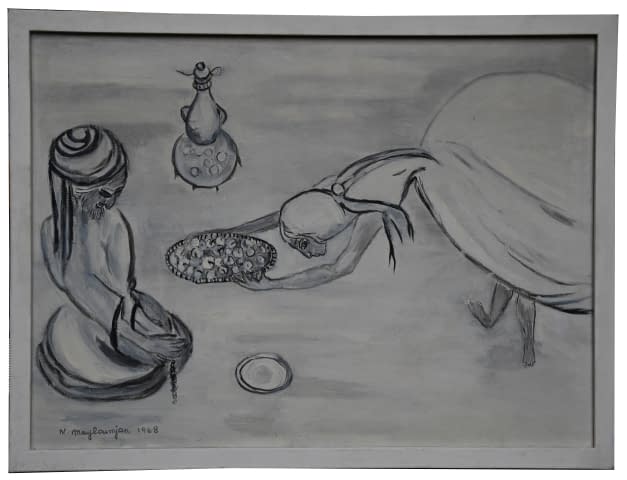 Image 1 of the artwork "Beduine mit Dargabe" by Nadja Mayloumjan on art24