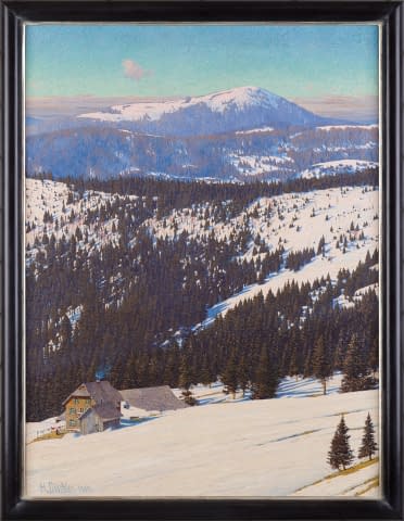 Bild 1 des Kunstwerks "Der Belchen - vom Feldberg aus gesehen" von Hermann Dischler auf art24