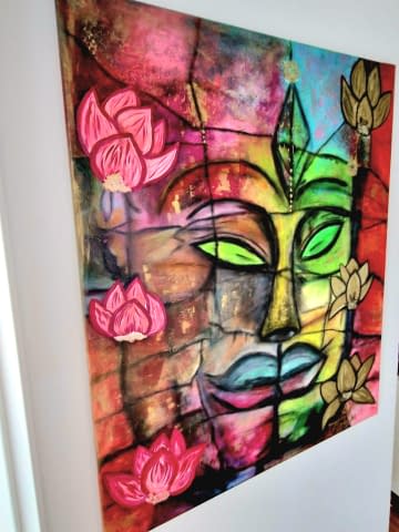Image 2 of the artwork "Inspired Buddha" by Art by Tina N. on art24