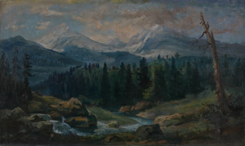 Bild 1 des Kunstwerks "Hroská parties bystřinou (dt. Bergfeste am Wildbach)" von Emanuel Pryl auf art24