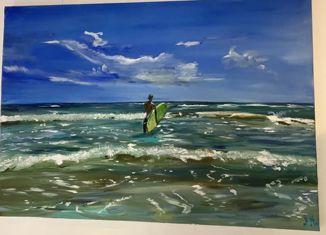 Bild 2 des Kunstwerks "Originalgemälde von Annette Matzelle (AM) mit dem Titel: Lived dreams -  Daytona Beach ( USA/ Florida) for JF" von Annette Irma Matzelle (AM) auf art24