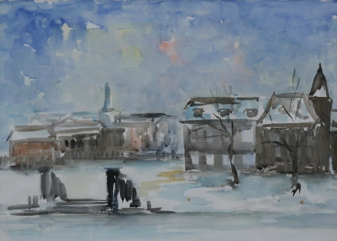 Bild 1 des Kunstwerks "Winterlandschaft" von Gabor Kekkö auf art24