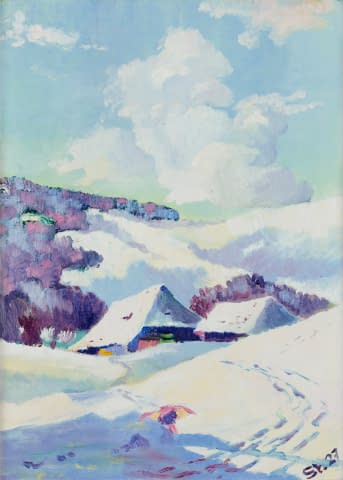 Image 2 of the artwork "Winterlandschaft" by Artist Wanted on art24