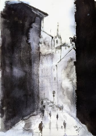 Bild 1 des Kunstwerks "Cuenca, Spanien zwischen Licht und Schatten" von DK auf art24