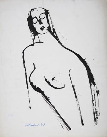 Image 1 de l'œuvre "Frauenakt" par Josef Kilián sur art24