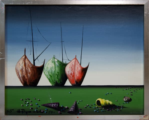 Image 1 of the artwork "Boote, Muscheln auf der Erde" by Maximilian Hilpert on art24