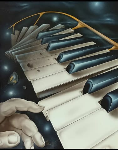 Image 1 of the artwork ""musical departure"" by JMH color Rock's on art24