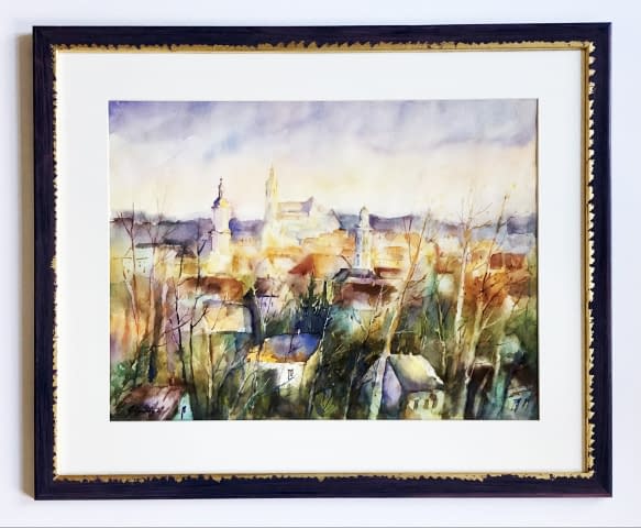 Image 1 of the artwork "Soproni Látkép/ Blick auf Sopron" by Tibor Gáspárdy on art24