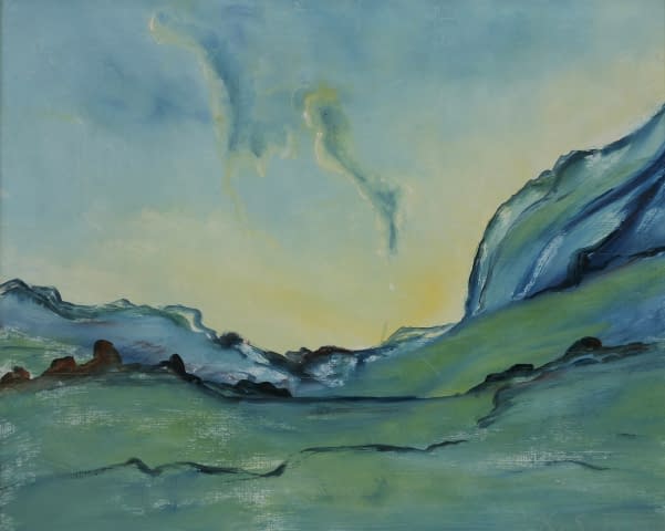 Bild 2 des Kunstwerks "Bergtal am Morgen" von Artist Wanted auf art24