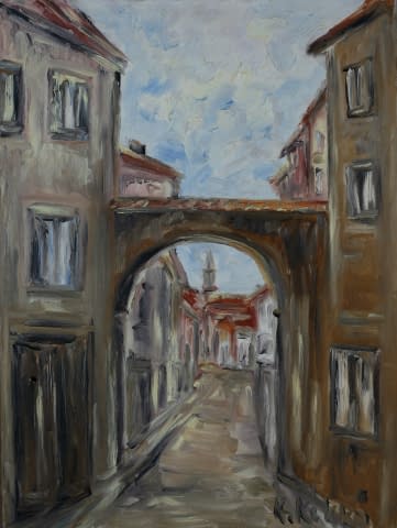 Image 1 of the artwork "Costa Brava (dt. Wilde Küste) - Gasse in Spanien" by Gabor Kekkö on art24