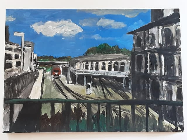 Image 1 of the artwork "Blankenese Bahnhof" by Wolfgang Söring on art24