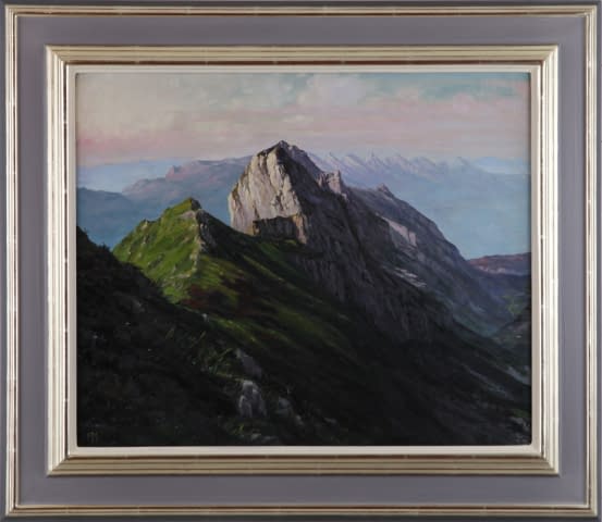 Image 1 de l'œuvre "Blick von der Zwinglipasshütte Richtung Churfirsten" par Artist Wanted sur art24