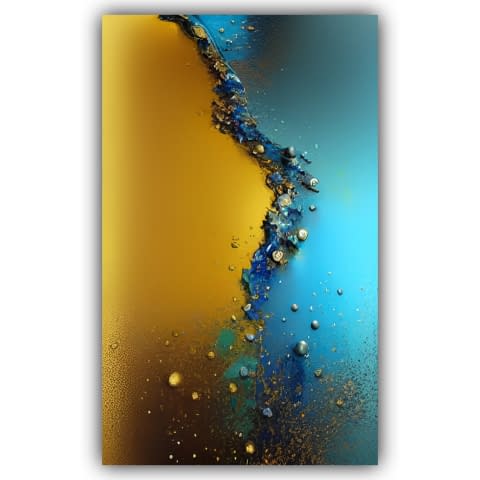 Image 1 of the artwork "Abstract Turquoise Gold" by Deichhorst-Fotografie on art24