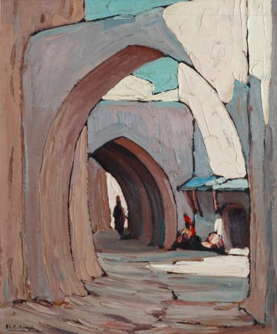 Image 1 of the artwork "Dmeir - Piste de Palmyre Syrie (dt. Dmeir/ Ad-Dumair - Weg nach Palmyre Syrien)" by Ch. A. Mangin on art24